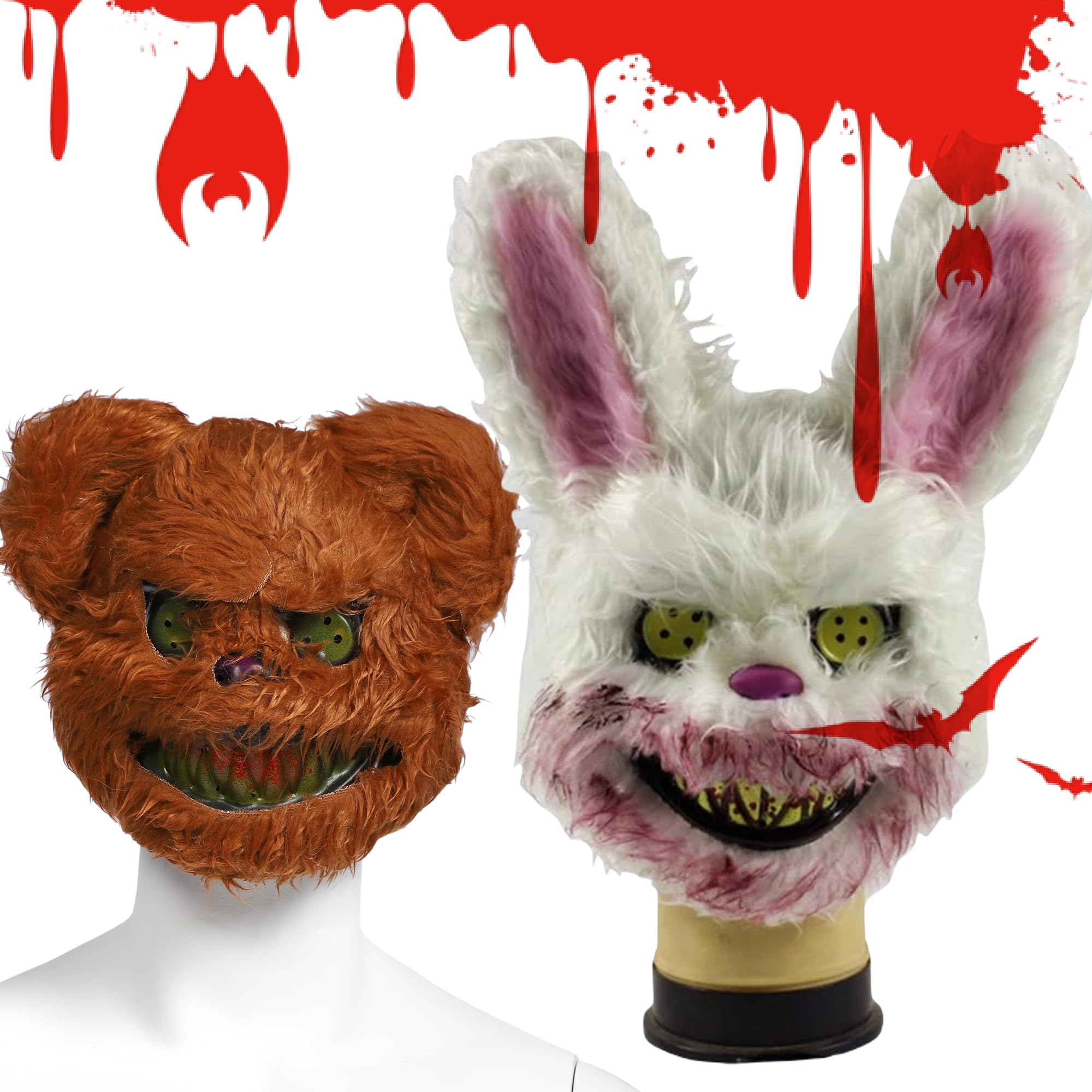 Amazon.co.jp: ホラー うさぎ フェイスマスク 【KITAMURASYOKAI